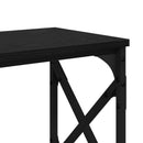 vidaXL Konzolasztal Fekete tölgy 156 x 28 x 80,5 cm Faanyag