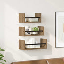 vidaXL Fali polc készlet 3 db Artisan tölgy 40x16x14cm Szerelt Fa