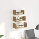 vidaXL Fali polc készlet 3 db Artisan tölgy 40x16x14cm Szerelt Fa