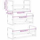 vidaXL Fali polc készlet 3 db Artisan tölgy 40x16x14cm Szerelt Fa