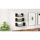 vidaXL Fali polc készlet 3 pcs Fekete tölgy 40x16x14cm Faanyag