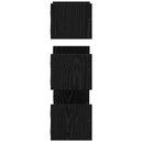 vidaXL Fali polc készlet 3 pcs Fekete tölgy 40x16x14cm Faanyag