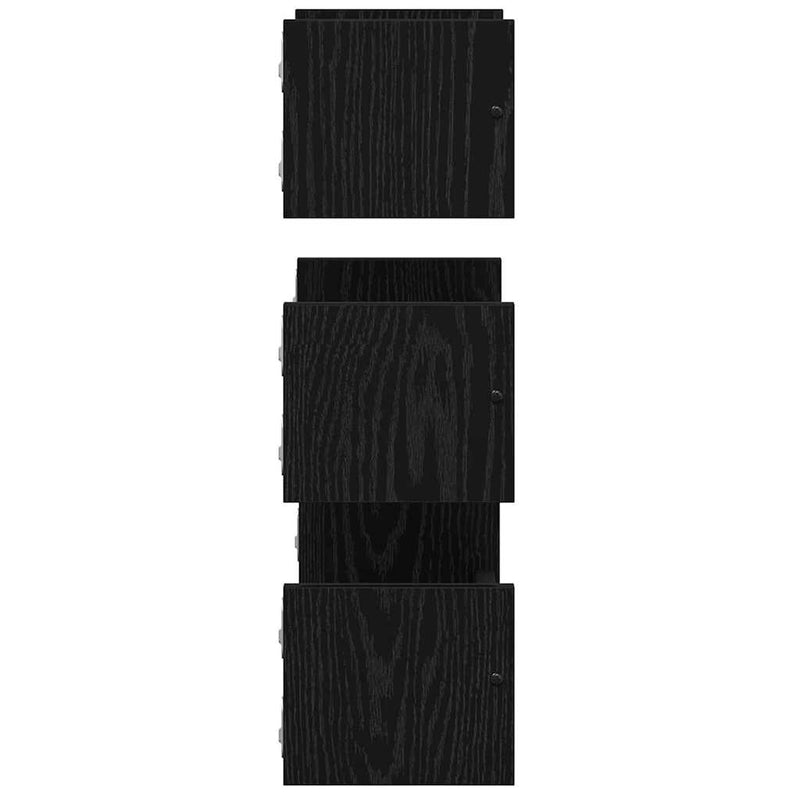 vidaXL Fali polc készlet 3 pcs Fekete tölgy 40x16x14cm Faanyag