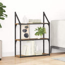 vidaXL Falpolc polcokkal tárolóval Öreg fa 60 x 21 x 78,5 cm Faanyag