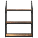 vidaXL Falpolc polcokkal tárolóval Öreg fa 60 x 21 x 78,5 cm Faanyag