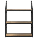 vidaXL Falpolc polcokkal Artisan tölgy 60 x 21 x 78,5 cm Faanyag