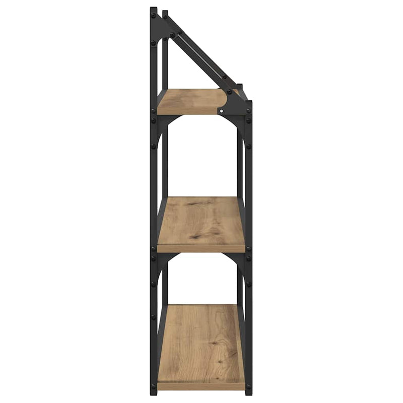 vidaXL Falpolc polcokkal Artisan tölgy 60 x 21 x 78,5 cm Faanyag