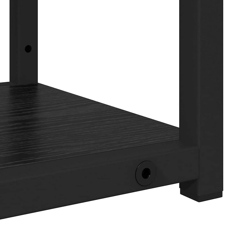 vidaXL Falpolc polcokkal Fekete tölgy 60 x 21 x 78,5 cm Faanyag