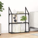 vidaXL Falpolc polcokkal Fekete tölgy 60 x 21 x 78,5 cm Faanyag