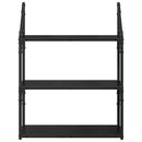 vidaXL Falpolc polcokkal Fekete tölgy 60 x 21 x 78,5 cm Faanyag