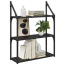vidaXL Falpolc polcokkal Fekete tölgy 60 x 21 x 78,5 cm Faanyag