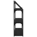 vidaXL Falpolc polcokkal Fekete tölgy 60 x 21 x 78,5 cm Faanyag