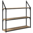 vidaXL Falpolc polcokkal Artisan tölgy 80 x 21 x 78,5 cm Faanyag