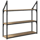 vidaXL Falpolc polcokkal Artisan tölgy 80 x 21 x 78,5 cm Faanyag