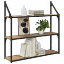vidaXL Falpolc polcokkal Artisan tölgy 80 x 21 x 78,5 cm Faanyag