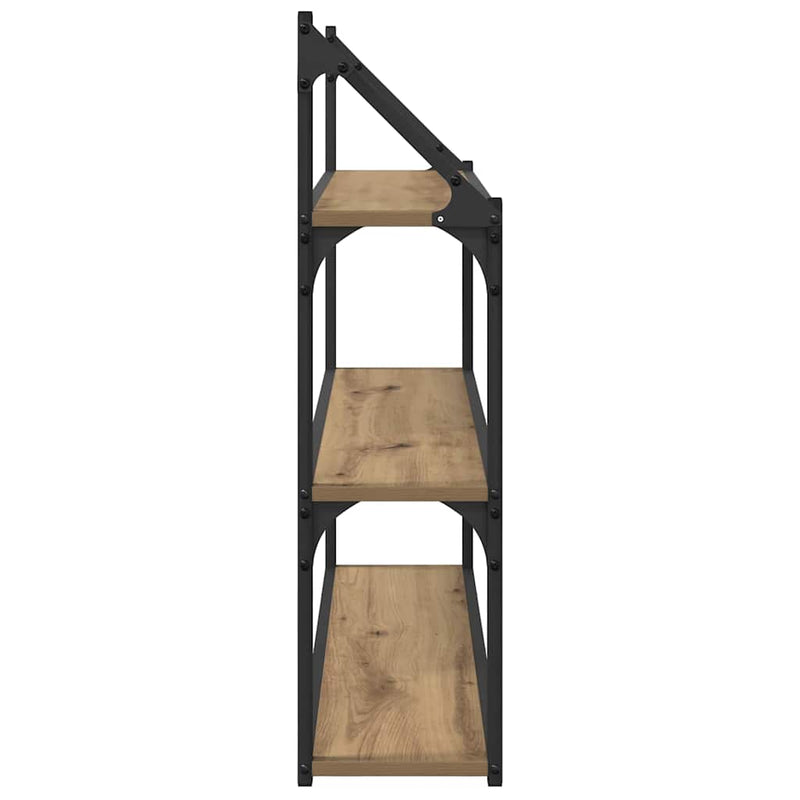 vidaXL Falpolc polcokkal Artisan tölgy 80 x 21 x 78,5 cm Faanyag