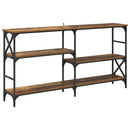 vidaXL Konzolasztal polcokkal Öreg fa 150 x 29 x 76,5 cm Faanyag