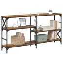 vidaXL Konzolasztal polcokkal Öreg fa 150 x 29 x 76,5 cm Faanyag