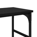 vidaXL Konzolasztal polcokkal Fekete tölgy 150 x 29 x 76,5 cm Faanyag