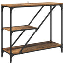 vidaXL Konzolasztal Öreg fa 88,5 x 30 x 75 cm Faanyag