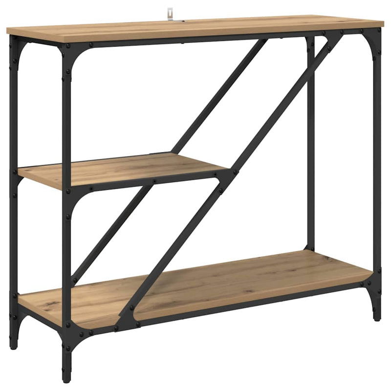 vidaXL Konzolasztal Artisan tölgy 88,5 x 30 x 75 cm Faanyag