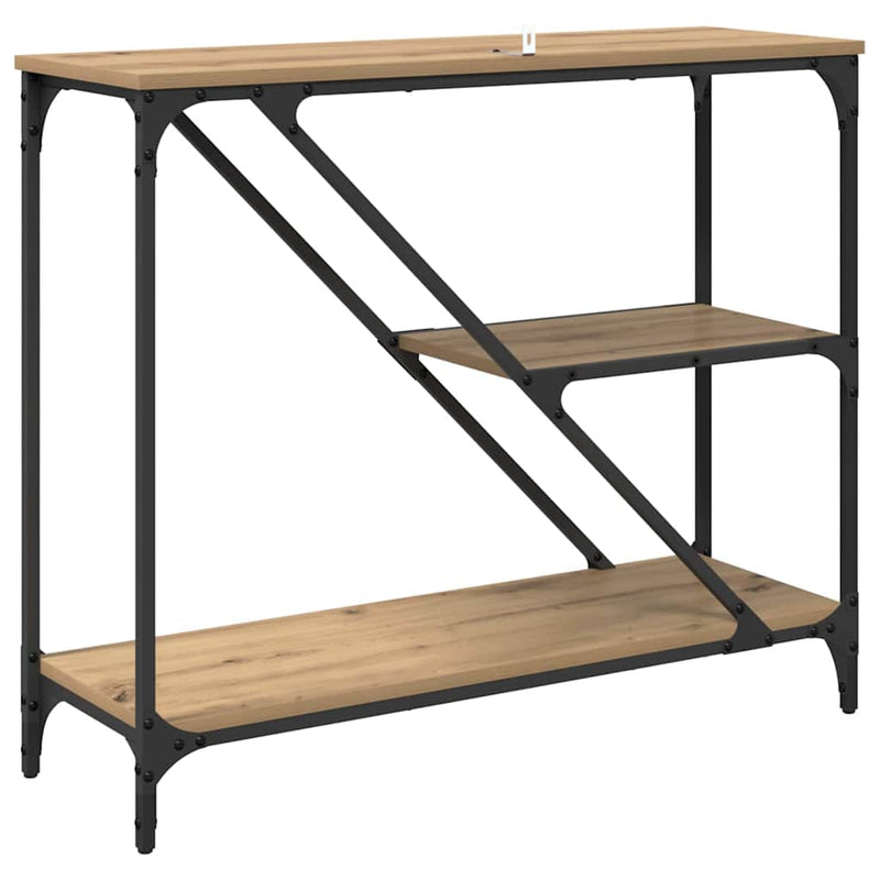 vidaXL Konzolasztal Artisan tölgy 88,5 x 30 x 75 cm Faanyag