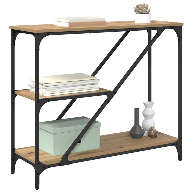 vidaXL Konzolasztal Artisan tölgy 88,5 x 30 x 75 cm Faanyag