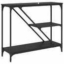 vidaXL Konzolasztal Fekete tölgy 88,5 x 30 x 75 cm Faanyag