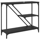 vidaXL Konzolasztal Fekete tölgy 88,5 x 30 x 75 cm Faanyag