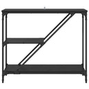 vidaXL Konzolasztal Fekete tölgy 88,5 x 30 x 75 cm Faanyag