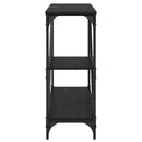 vidaXL Konzolasztal Fekete tölgy 88,5 x 30 x 75 cm Faanyag