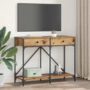 vidaXL Konzolasztal fiókkal Öreg fa 100 x 39 x 78,5 cm Faanyag