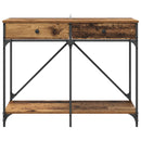 vidaXL Konzolasztal fiókkal Öreg fa 100 x 39 x 78,5 cm Faanyag