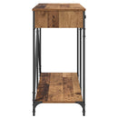 vidaXL Konzolasztal fiókkal Öreg fa 100 x 39 x 78,5 cm Faanyag