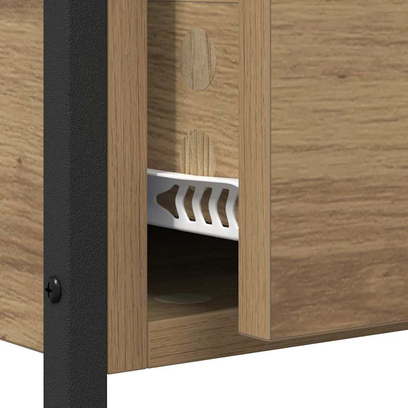 vidaXL Konzolasztal fiókkal Artisan tölgy 100 x 39 x 78,5 cm Faanyag