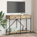 vidaXL Konzolasztal fiókkal Artisan tölgy 100 x 39 x 78,5 cm Faanyag