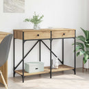 vidaXL Konzolasztal fiókkal Artisan tölgy 100 x 39 x 78,5 cm Faanyag