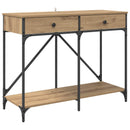 vidaXL Konzolasztal fiókkal Artisan tölgy 100 x 39 x 78,5 cm Faanyag