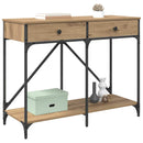 vidaXL Konzolasztal fiókkal Artisan tölgy 100 x 39 x 78,5 cm Faanyag