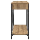 vidaXL Konzolasztal fiókkal Artisan tölgy 100 x 39 x 78,5 cm Faanyag