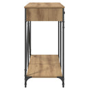 vidaXL Konzolasztal fiókkal Artisan tölgy 100 x 39 x 78,5 cm Faanyag