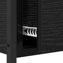 vidaXL Konzolasztal fiókkal Fekete tölgy 100 x 39 x 78,5 cm Faanyag