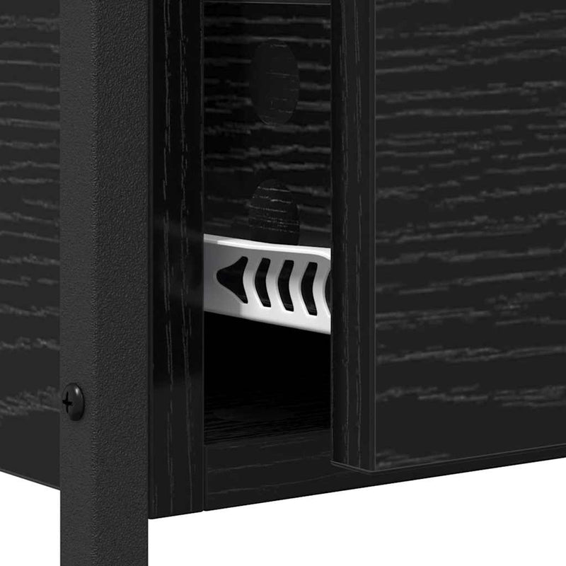 vidaXL Konzolasztal fiókkal Fekete tölgy 100 x 39 x 78,5 cm Faanyag