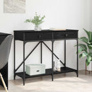 vidaXL Konzolasztal fiókkal Fekete tölgy 100 x 39 x 78,5 cm Faanyag