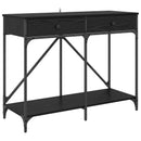 vidaXL Konzolasztal fiókkal Fekete tölgy 100 x 39 x 78,5 cm Faanyag