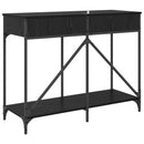 vidaXL Konzolasztal fiókkal Fekete tölgy 100 x 39 x 78,5 cm Faanyag
