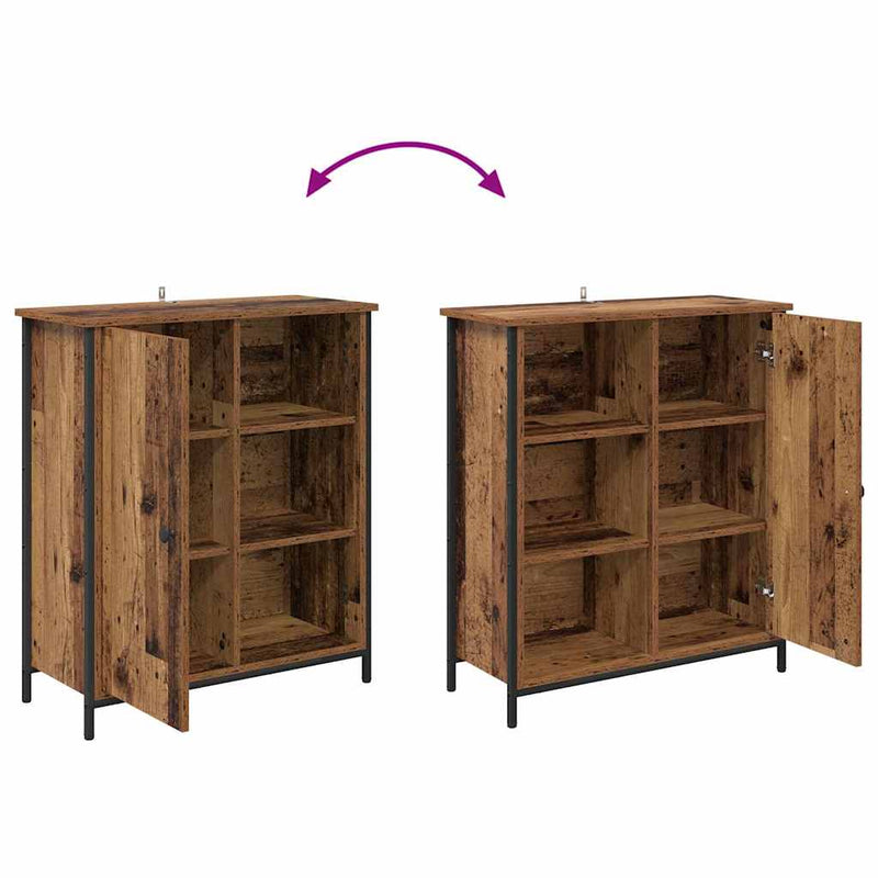 vidaXL Széf Öreg fa 70 x 30 x 80 cm Faanyag