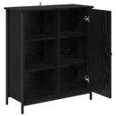 vidaXL Széf Fekete tölgy 70 x 30 x 80 cm Faanyag