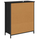 vidaXL Széf Fekete tölgy 70 x 30 x 80 cm Faanyag