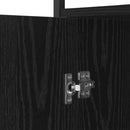 vidaXL Széf Fekete tölgy 100 x 35 x 80 cm Faanyag